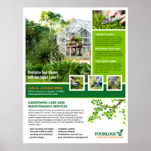 Gärtner, Gartencenter, Rasenpflege Poster