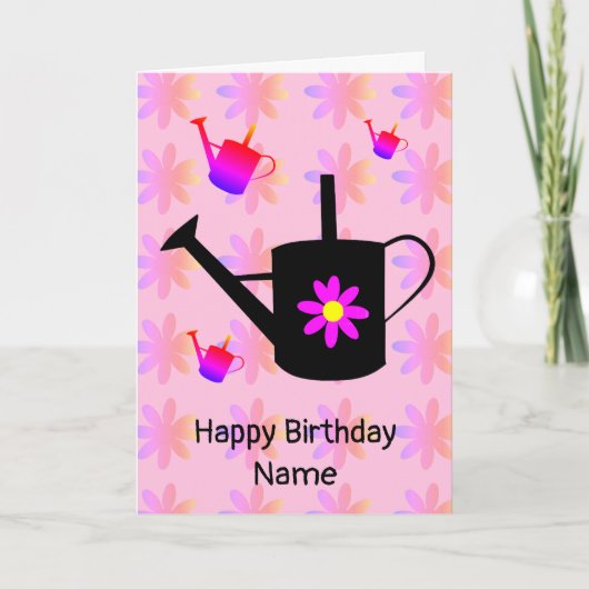 Gärtner Hübsch Blume Geburtstag Karte (Vorderseite)