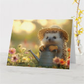 Gärtner in einer Blume Karte (Gelbe Blume)