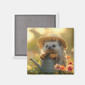 Gärtner in einer Blume Magnet (Vorderseite/Rückseite)