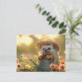 Gärtner in einer Blume Postkarte (Stehend Vorderseite)