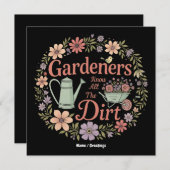 Gärtner kennen das ganze düstere, komische Sarcast Einladung (Vorne/Hinten)