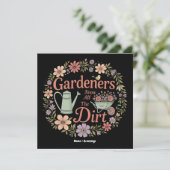 Gärtner kennen das ganze düstere, komische Sarcast Einladung (Stehend Vorderseite)