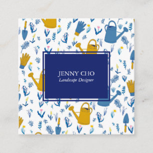 Gärtner Landscaping Gartenarbeit Moderne Cool Quadratische Visitenkarte