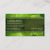 Gärtner / Landschaftsblättriger, Foto-Visitenkarte Visitenkarte (Rückseite)