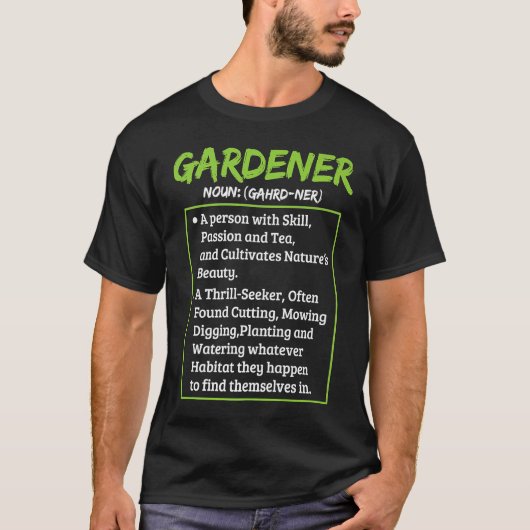 Gärtner Lexikon Hobbygärtner Garten T-Shirt (Vorderseite)