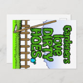 Gärtner Liebe Dirty Hoes(Cartoon) Postkarte (Vorne/Hinten)
