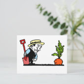 Gärtner mit Karotte Postkarte (Stehend Vorderseite)