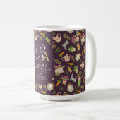Gärtner Monogramm Braun Kaffeetasse (VorderseiteRechts)