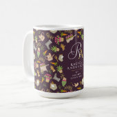Gärtner Monogramm Braun Kaffeetasse (Vorderseite Links)
