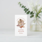Gärtner Rustikale Florale Visitenkarte (Stehend Vorderseite)