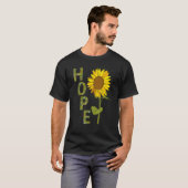 Gärtner schaffen Hoffnung Große Sonnenblume T-Shirt (Vorne ganz)