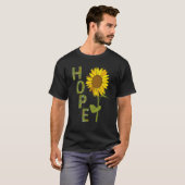 Gärtner schaffen Hoffnung Große Sonnenblume T-Shirt (Vorne ganz)