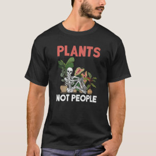 Gärtner Skelett Introvertierter Garten Pflanze T-Shirt