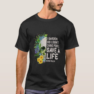 Gärtner Skelton Vintage-Blumen Garten T-Shirt