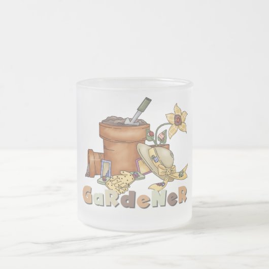 Gärtner-T-Shirts und Geschenke Mattglastasse (Mittel)