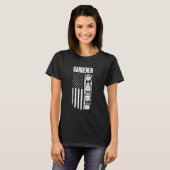 Gärtner US Flag Landschaftsgärtner Hobbygärtner T-Shirt (Vorne ganz)
