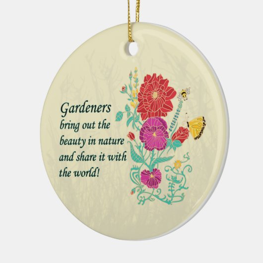 Gärtner-Verzierung Keramik Ornament (Links)