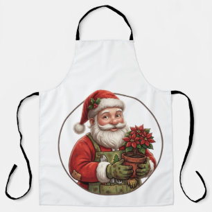 Gärtner Weihnachtsmann Poinsettie Weihnachtsbaumsc Schürze