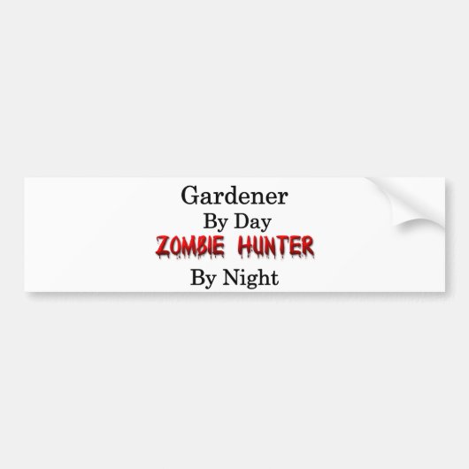 Gärtner-/Zombie-Jäger Autoaufkleber (Vorne)