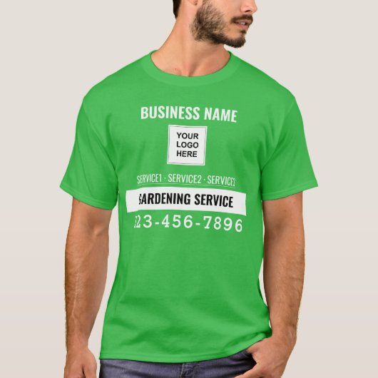 Gärtnerdienst QR-Code-Logo-T - Shirt (Vorderseite)