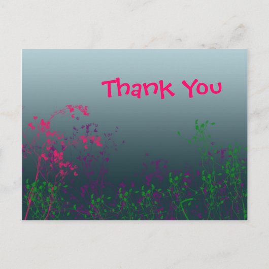 Gärtnerei, danke Postkarte (Vorderseite)