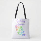 Gärtnerei Oma Regenbogen Blume Totbeutel Tasche (Vorderseite)