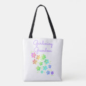 Gärtnerei Oma Regenbogen Blume Totbeutel Tasche (Rückseite)