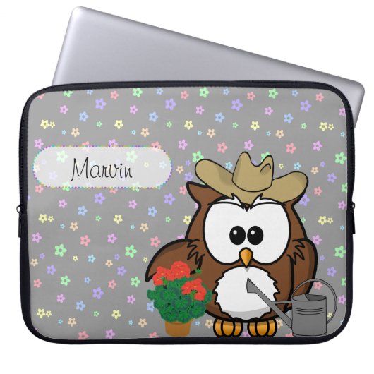 Gärtnereule Laptopschutzhülle (Vorderseite)