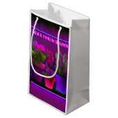 Gärtnerische Designs mit sonnigen Redewendungen Kleine Geschenktüte (Rückseite Schrägansicht)