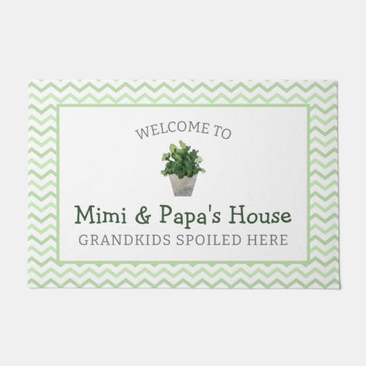 Gärtnerkinder verwöhnt hier Großeltern Fußmatte (Vorderseite)