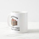 Gärtnern billiger als Therapie | Funny Gardens Kaffeetasse (Vorderseite Links)