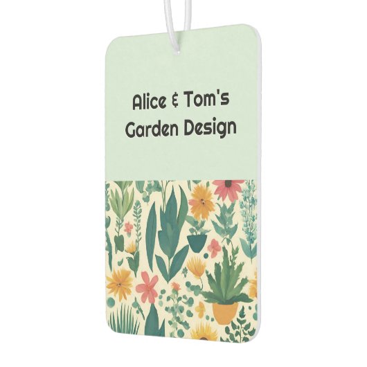 Gärtnern Business QR Code Moderne Werbung Autolufterfrischer (Links)