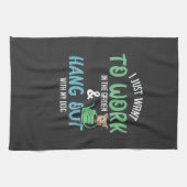 Gärtnern - Gärtnern und Hund Geschirrtuch (Horizontal)