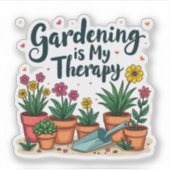 Gärtnern ist meine therapeutische Gärtnergärtnerei Aufkleber (Vorderseite)