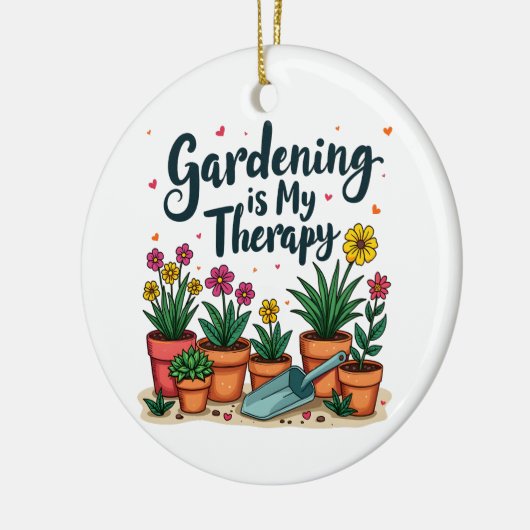 Gärtnern ist meine therapeutische Gärtnergärtnerei Keramik Ornament (Links)