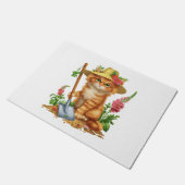 Gärtnern mit Katzen Fußmatte (Schrägansicht)