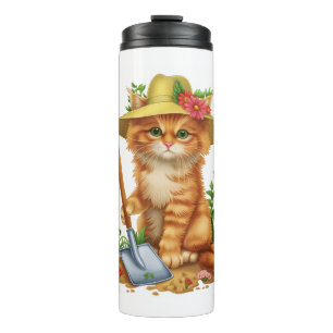Gärtnern mit Katzen Thermosbecher