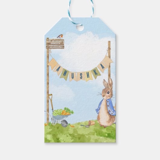 GärtnerPeter der Kaninchen Geschenkanhänger (Vorderseite)