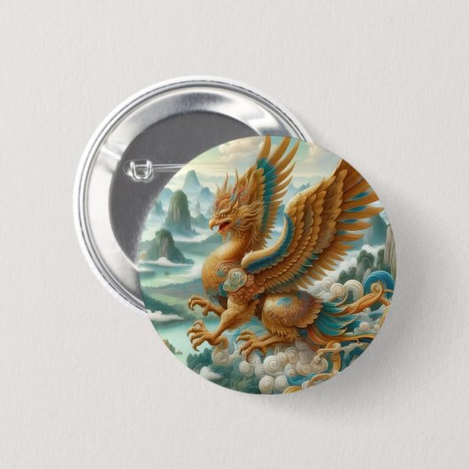 Garuda King of Birds Button (Vorne & Hinten)