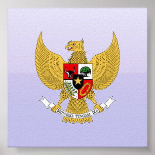Garuda Pancasila, Arms Indonesia, Indonesien Poster