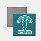 Garudasana Eagle Pose • Improves Focus Yoga Magnet (Vorderseite/Rückseite)