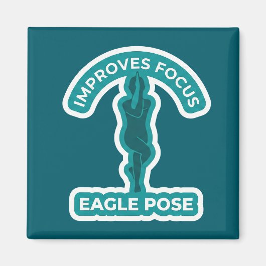 Garudasana Eagle Pose • Improves Focus Yoga Magnet (Vorne)