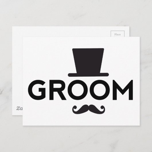 Gärung mit Hut und Schnurrbart, Textgestaltung für Postkarte (Vorne/Hinten)