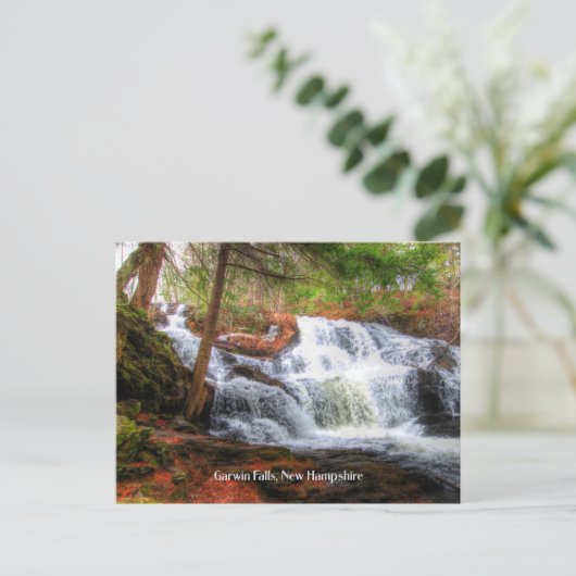 Garwin Falls, landschaftliches Foto New Hampshire, Postkarte (Stehend Vorderseite)