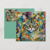 GARY ~ Birthday Card ~ Cat Multicolors ~ (Vorne/Hinten)