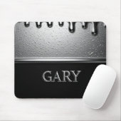 Gary Chrome Namensschild mit flüssigen Metalltropf Mousepad (Mit Mouse)
