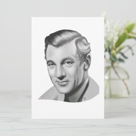 Gary Cooper Dankeskarte (Stehend Vorderseite)