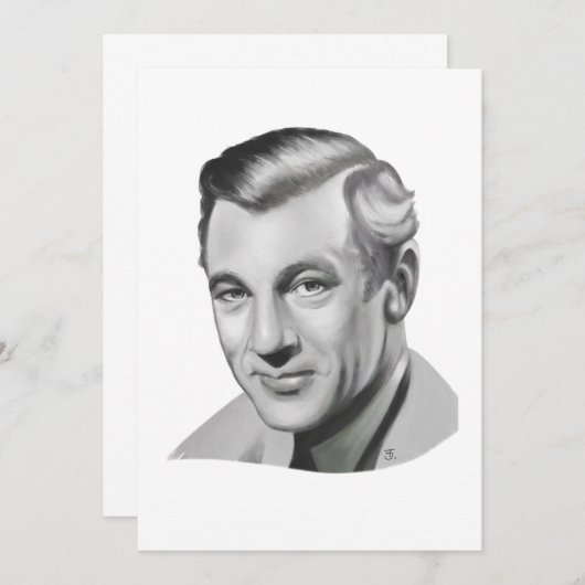 Gary Cooper Dankeskarte (Vorne/Hinten)