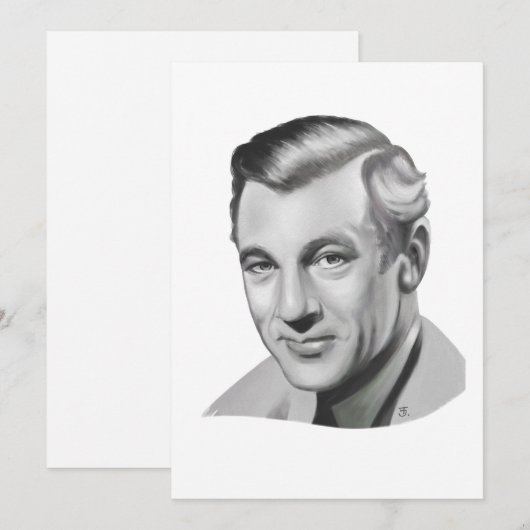 Gary Cooper Feiertagskarte (Vorne/Hinten)